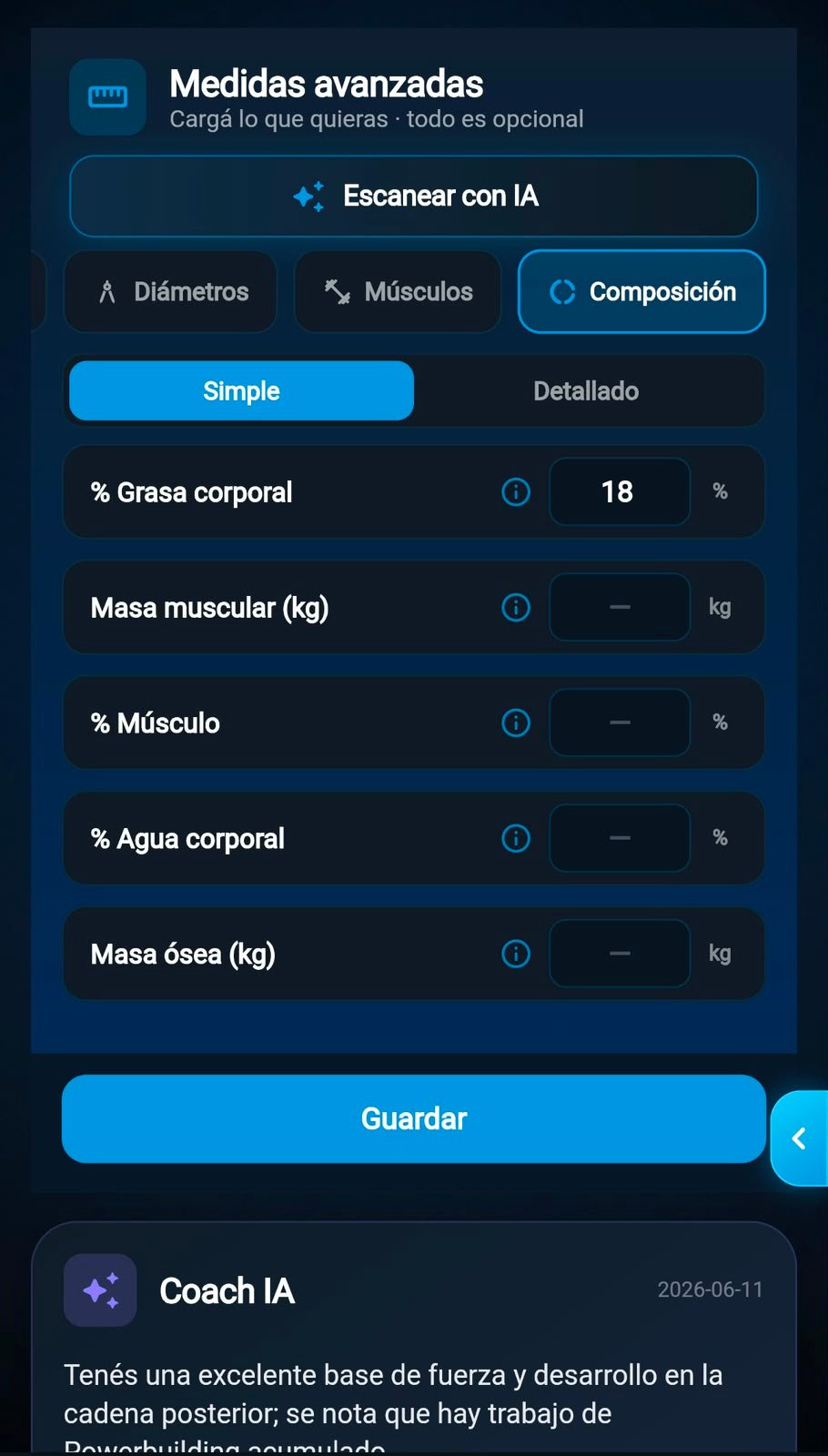Medición de tu físico