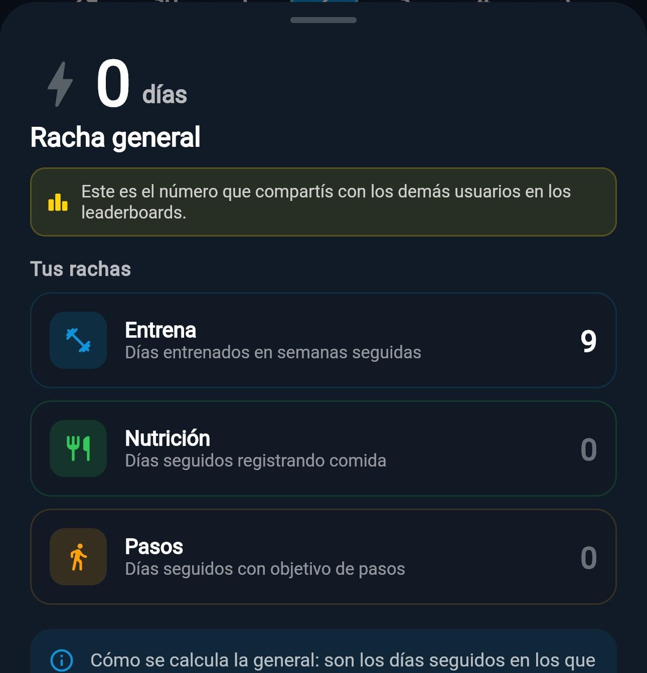 Rachas diarias
