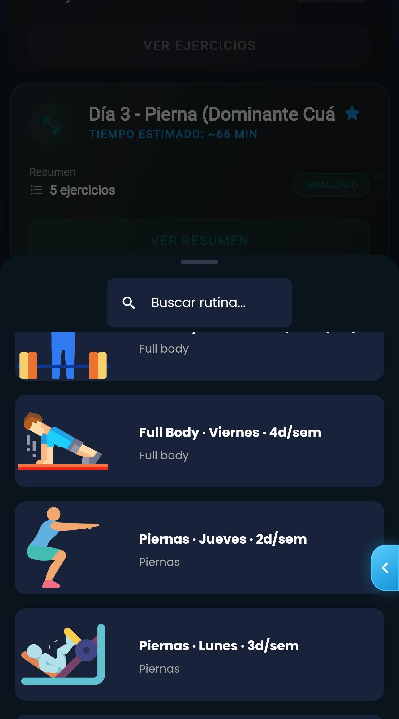 Rutinas listas