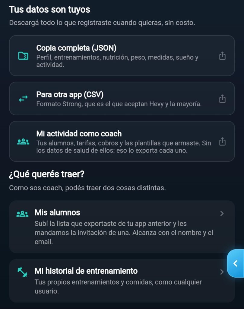 Traé tus datos y llevátelos cuando quieras